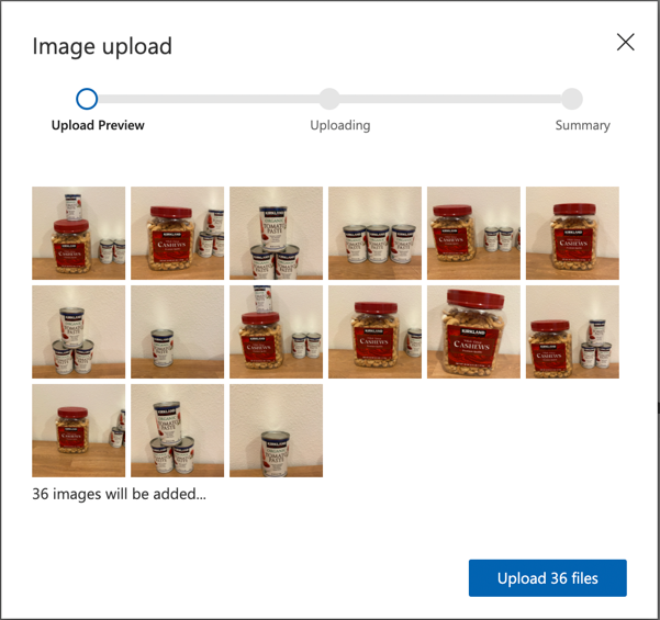 上传对成熟和未成熟香蕉图片的对话框